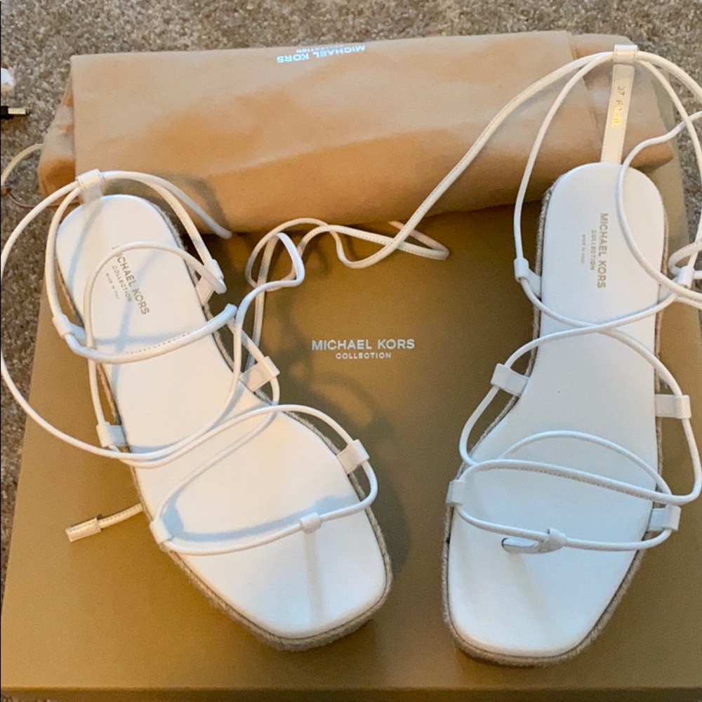 MK collection platform sandals